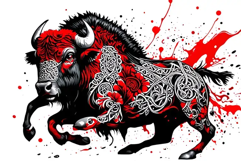 Celtic Buffalo Running