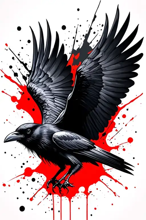 Raven Flying