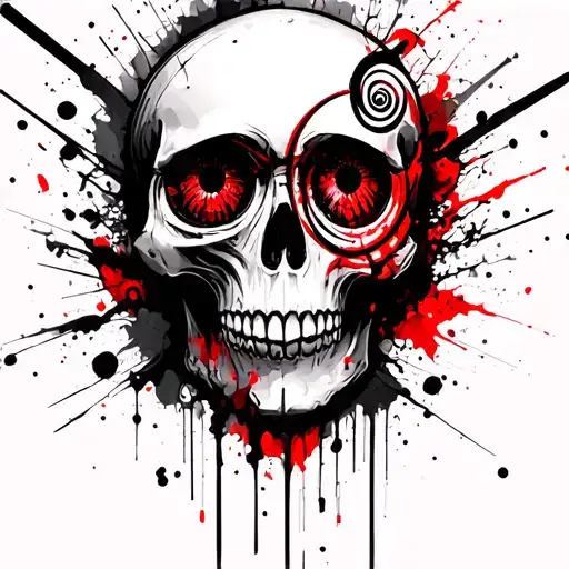 Skull And Spiral Eyes