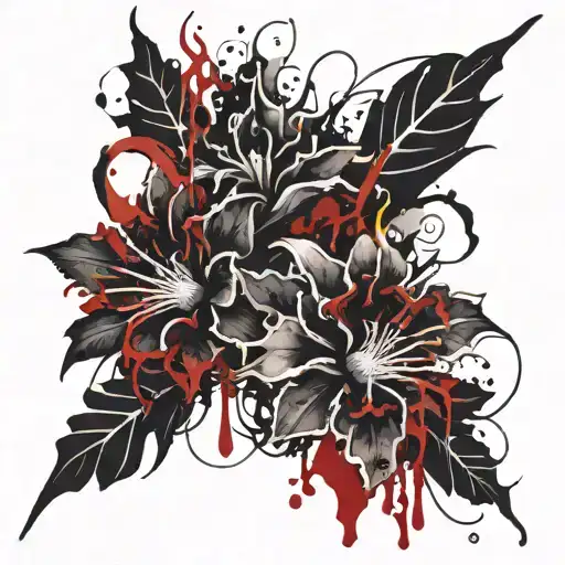 Scary Flowers With Lightning