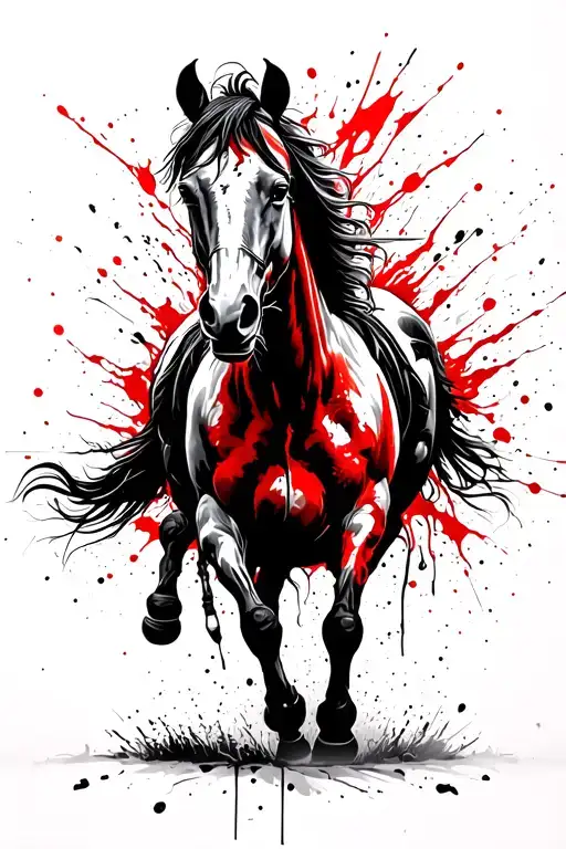 Horse In The Form Of A Horseman Of The Apocalyses Plague