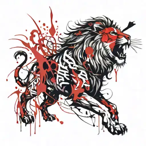 Jesus And Lion Roaring