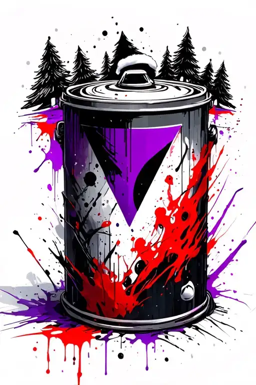 Create A Sketch For With Purple Color And An Inverted Triangle And Christmas Trees On Top