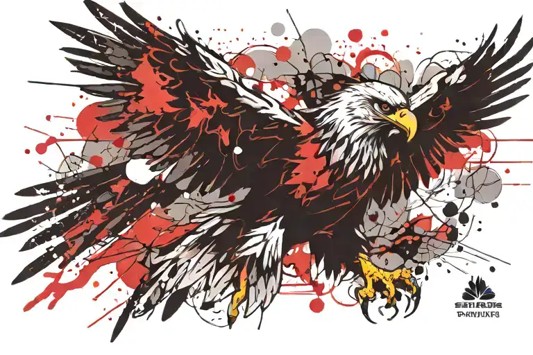 Eagle Spreading Its Wings