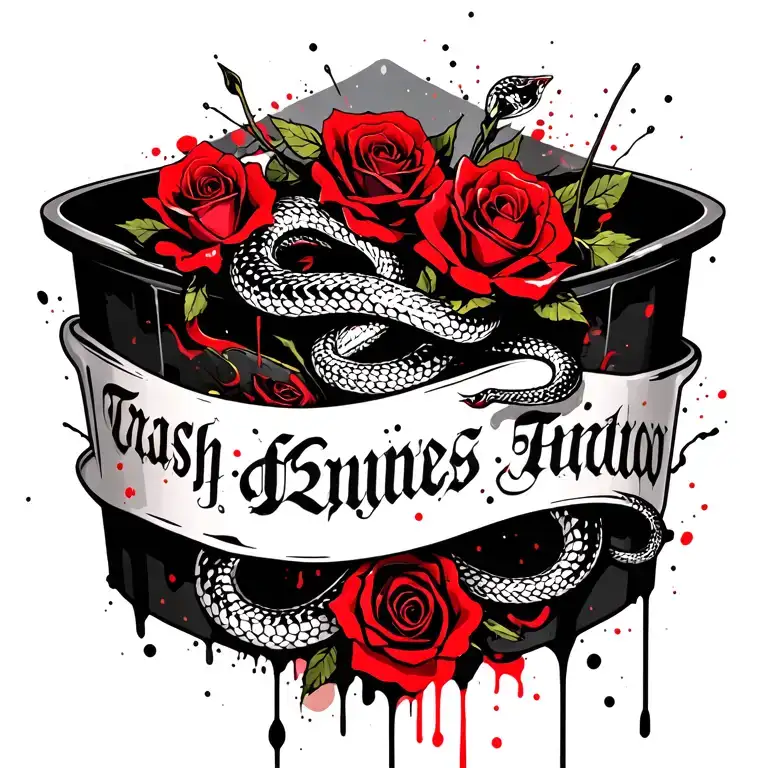Snakes And Roses Intertwined