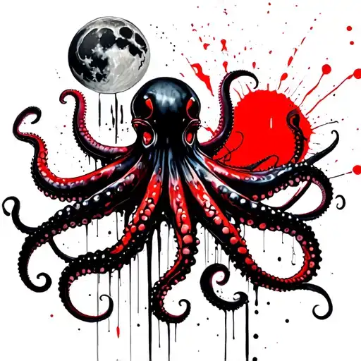 Octupus Holding Moon