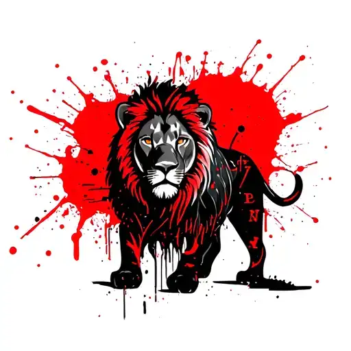 Lion Made Oout Of My Siblings Names Incorporated With Walker Underneath