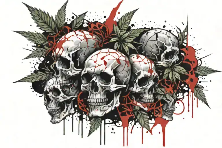 Skulls And Weed Cool