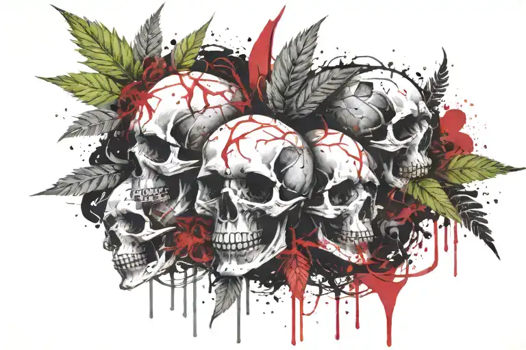 Skulls And Weed Cool