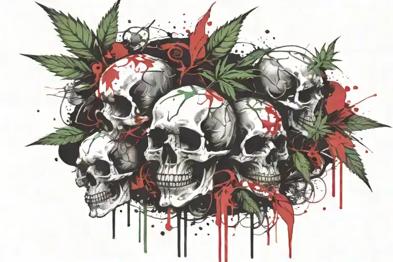 Skulls And Weed Cool