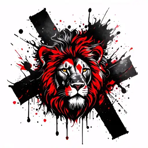 Lion And Cross