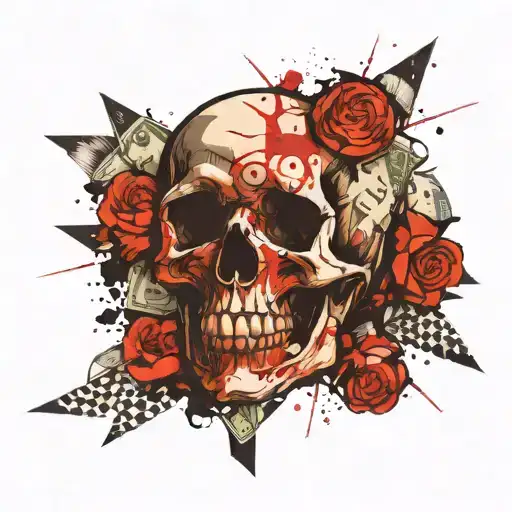 Skull With Money