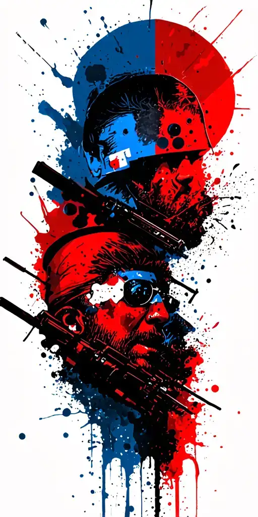 Blue Vs Red War Scene