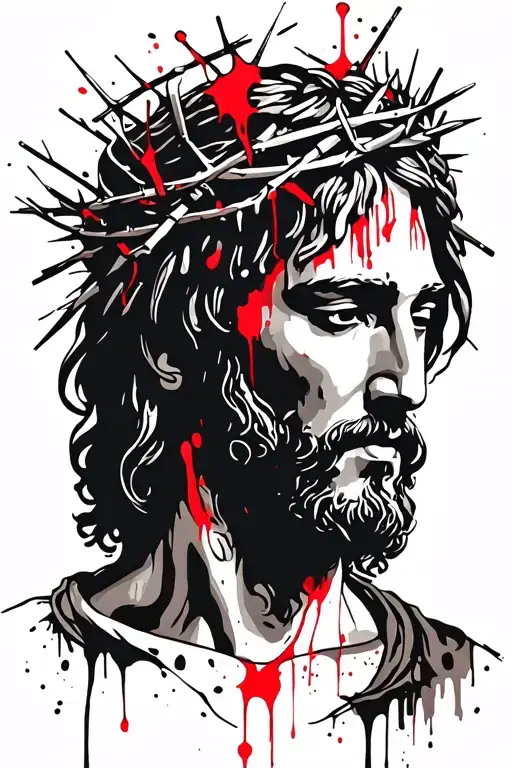 Jesus Christ Wearing The Crown Of Thorns