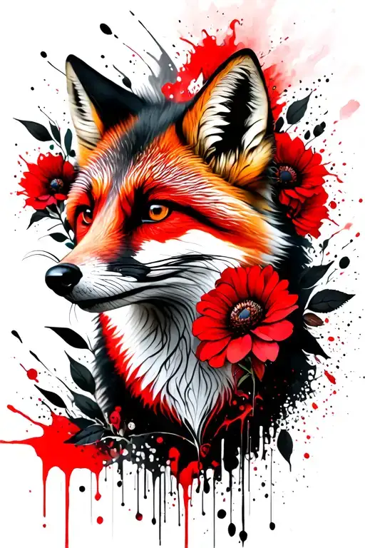 Fox And Flowers