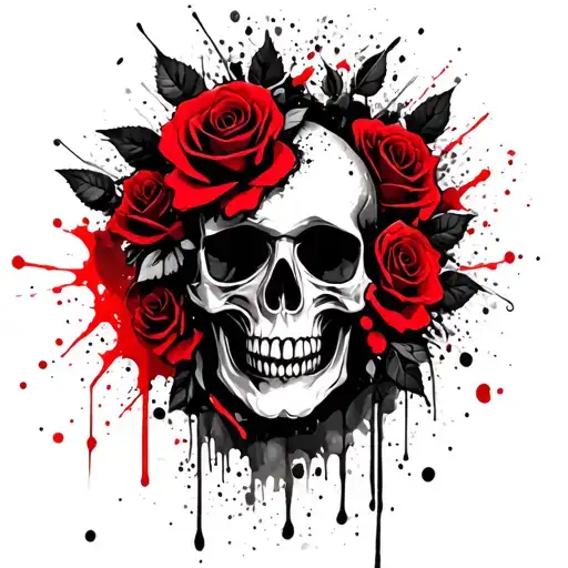 Skull And Roses Mixed