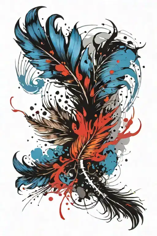 Phoenix Feather With Helix Blue Theme