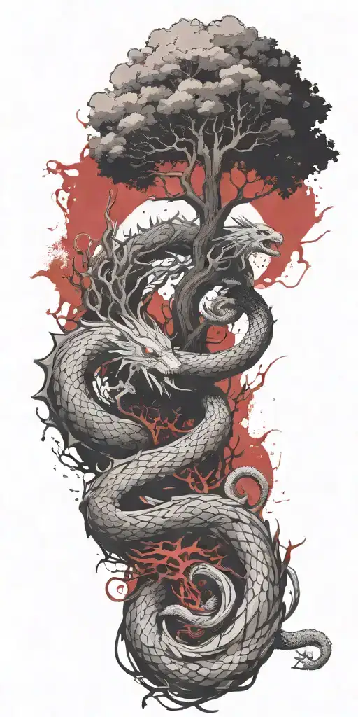 Yggdrasil With Jormungandr