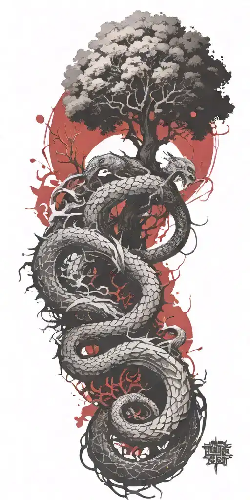 Yggdrasil With Jormungandr