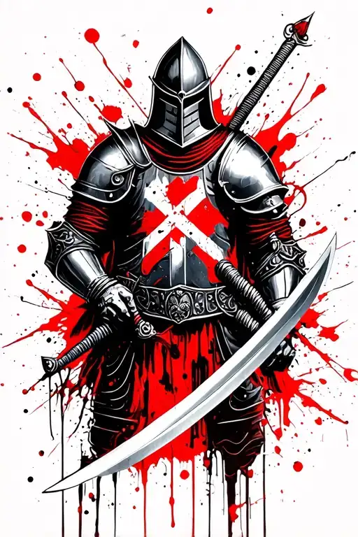 Knights Templar Knight With A Sword