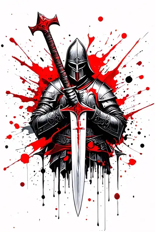 Knights Templar With A Sword