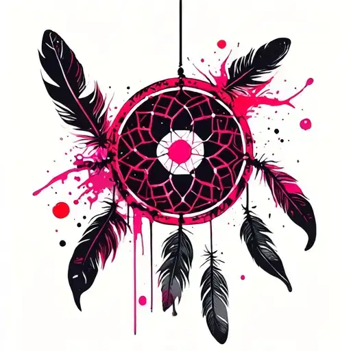 Feather Pink Dreamcatcher Cute