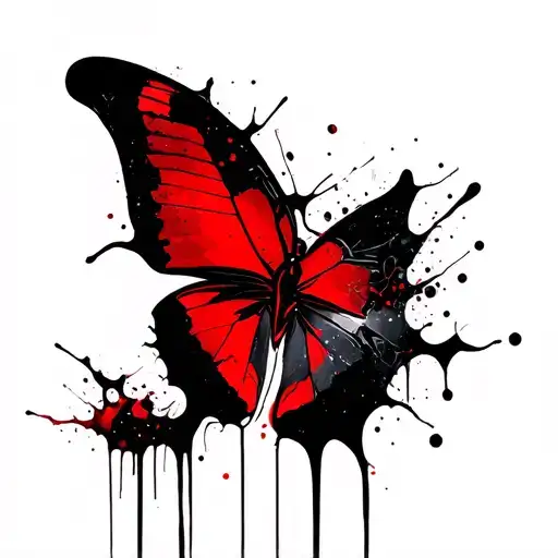 Fibromyalgia Butterfly With One Broken Wing