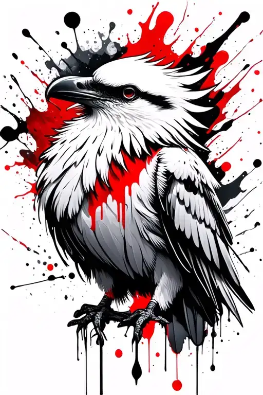 Aquarius Style With A Stylized White Crow