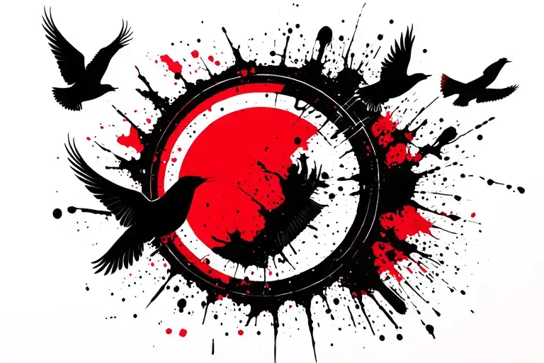 Enzo Circle And Birds Flying Away