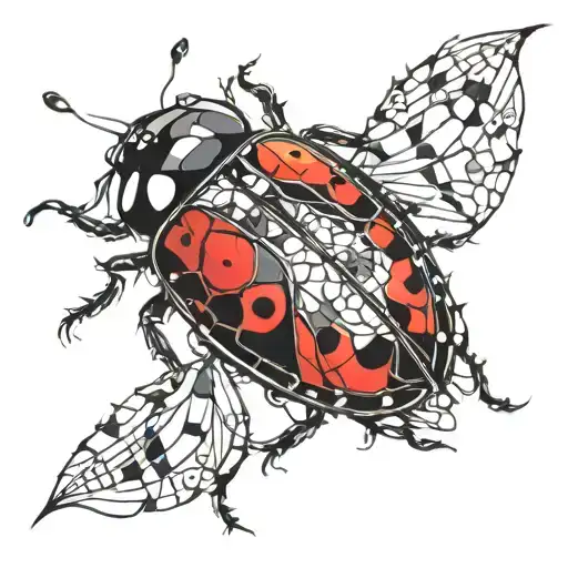 Ladybug Made Of Stained Glass