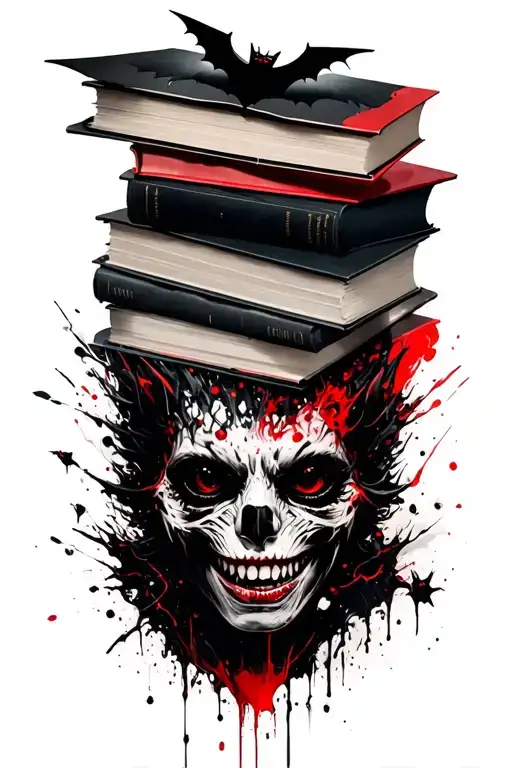 Stack Of Books Growing As Bats