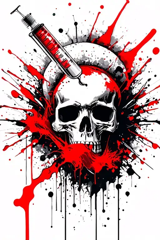 Syringe Filled With Sculls Addiction Recovery Incorporate