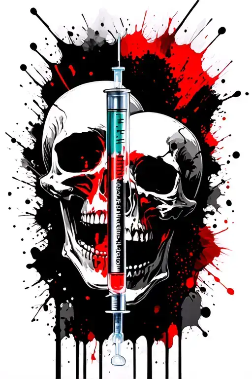 Syringe Filled With Sculls Addiction Recovery Incorporate