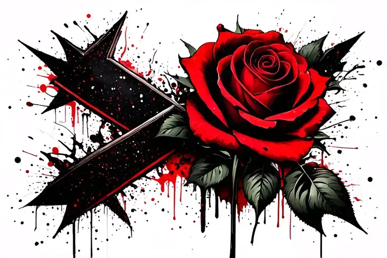 Rose Shaped Like A Cross