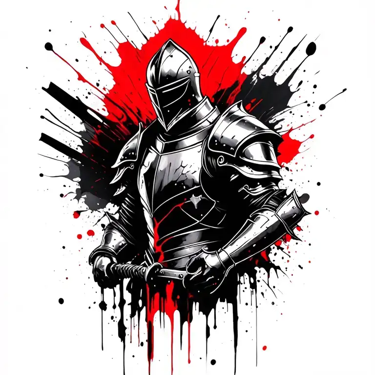 A Knight With Battered And Broken Armor