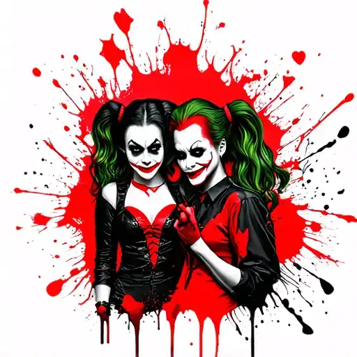 Harley Quinn And Joker Card Joker Heavy Smile Realistic