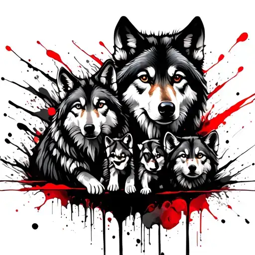 Wolf And Cubs