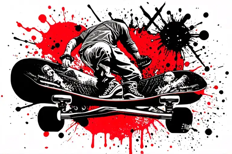 Skatepark Above One Skateboard Deck