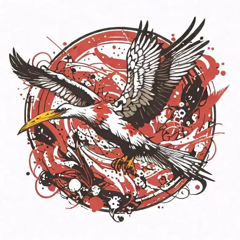 Fleur De Lys Ibis Bird In Flight Coming