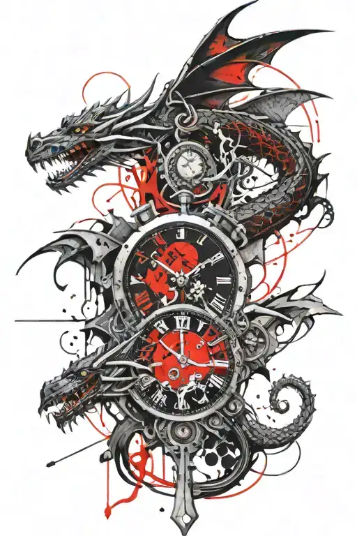 A Long Dragon And Pendant Watch