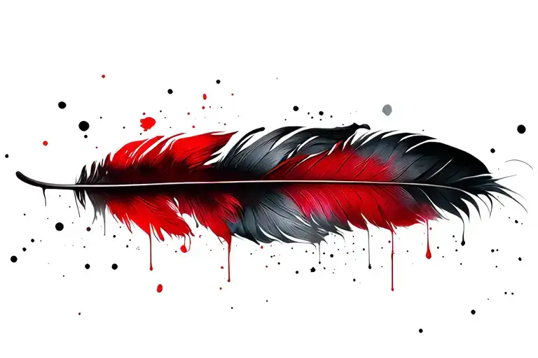 Symbol Made Of Feathers