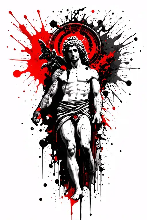 God Figure Surrounded