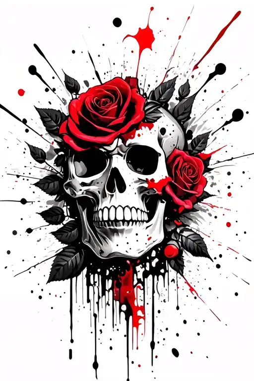 Skull With Roses