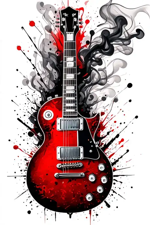 Les Paul Guitar And Smoke