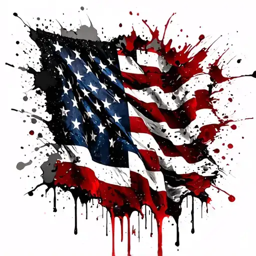 American Flag Intertwined