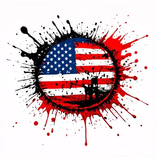 American Flag Downward Spiral