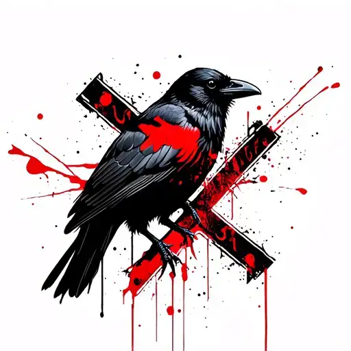 Trash Polka Crow And Cross