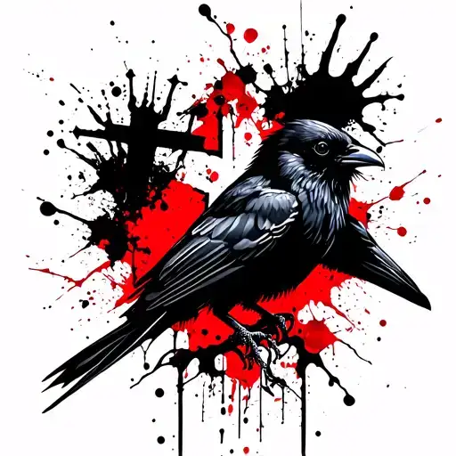 Trash Polka Crow And Cross