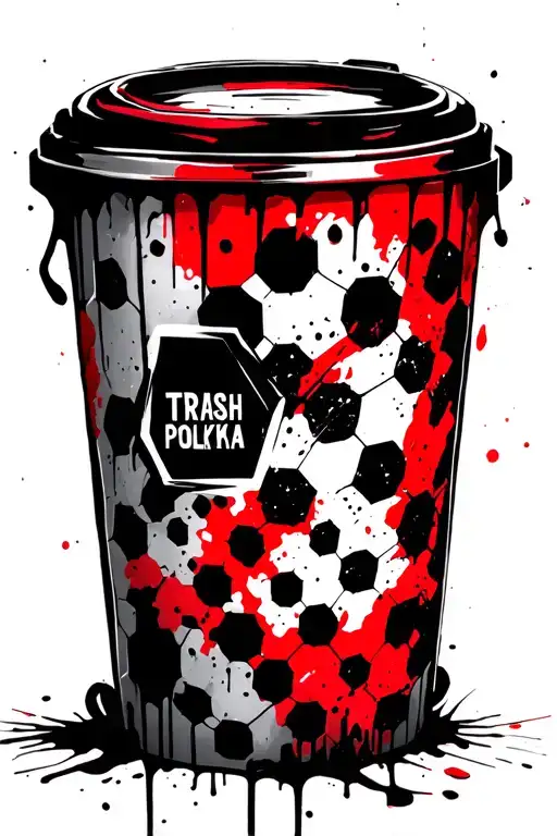 Hexagon Polka Trash Polka Style