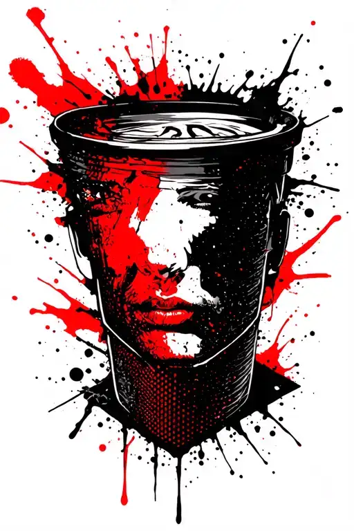 Hexagon With Dotwork Tattoo Depicting